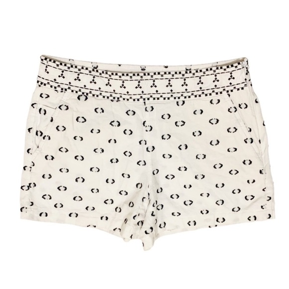 Anthropologie Hei Hei Clip Dot Printed Shorts Black White Festive - Picture 3 of 12